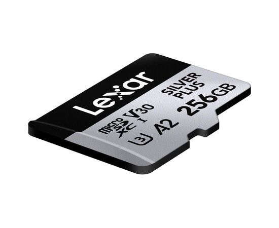 Карта памяти Lexar 256GB microSDXC class 10 UHS-I U3 V30 A2 Professional Silver (LMSSIPL256G-BNANG), изображение 4 Карта памяти Lexar 256GB microSDXC class 10 UHS-I U3 V30 A2 Professional Silver (LMSSIPL256G-BNANG), изображение 4