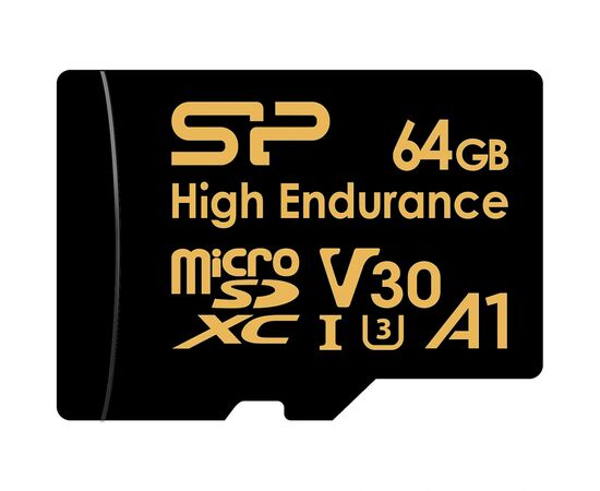Карта памяти Silicon Power 64GB microSDXC class 10 UHS-I U3 V30 A1 High Endurance (SP064GBSTXDV3V1HSP)