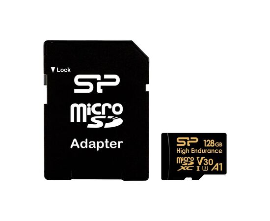 Карта памяти Silicon Power 128GB microSDXC class 10 UHS-I U3 V30 A1 High Endurance (SP128GBSTXDV3V1HSP), изображение 2 Карта памяти Silicon Power 128GB microSDXC class 10 UHS-I U3 V30 A1 High Endurance (SP128GBSTXDV3V1HSP), изображение 2