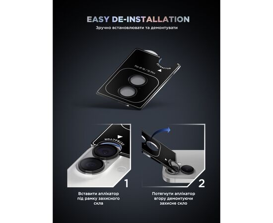 Стекло защитное Armorstandart for Camera Supreme BI iPhone 16e Black (ARM84426), изображение 11