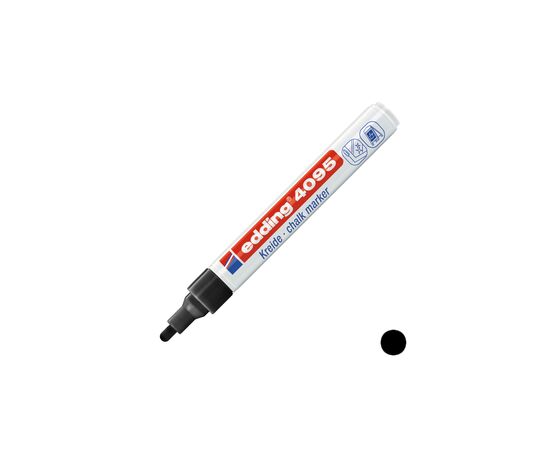 Маркер Edding Спеціальний крейдяний Window 4095 2-3 мм Чорний (e-4095/01), зображення 2