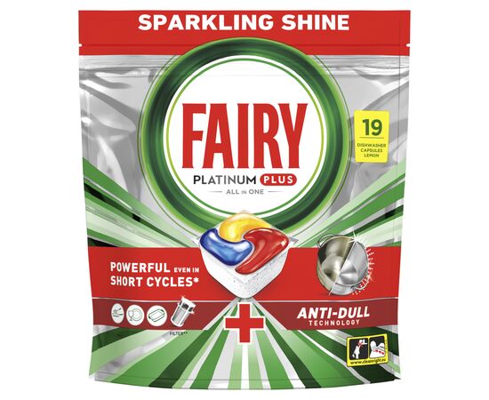 Таблетки для посудомоечных машин Fairy Platinum Plus All in One Lemon 19 шт. (8700216236669)