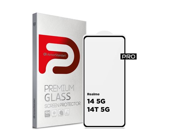 Стекло защитное Armorstandart Pro Realme 14 5G / 14T 5G Black (ARM83563)