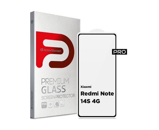 Скло захисне Armorstandart Pro Xiaomi Redmi Note 14S 4G Black (ARM82035)