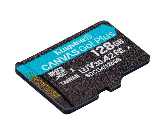 Карта памяти Kingston 128GB microSDXC сlass 10 UHS-I U3 V30 A2 Canvas Go Plus G4 (SDCG4/128GBSP), изображение 2 Карта памяти Kingston 128GB microSDXC сlass 10 UHS-I U3 V30 A2 Canvas Go Plus G4 (SDCG4/128GBSP), изображение 2