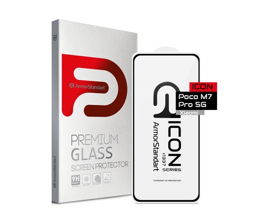 Стекло защитное Armorstandart Icon Xiaomi Poco M7 Pro 5G Black (ARM83139)