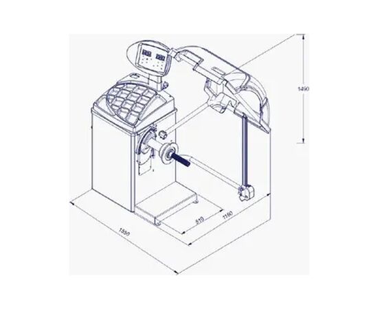 Шиномонтажный станок Bright балансировочный 220V (CB68 220V), изображение 2 Шиномонтажный станок Bright балансировочный 220V (CB68 220V), изображение 2