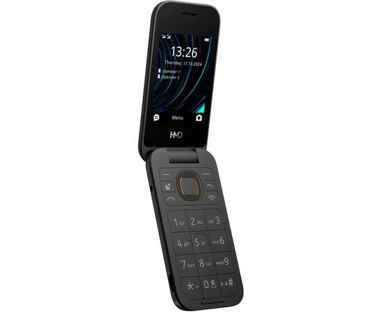Мобільний телефон HMD 2660 4G Flip DS Black, зображення 3 Мобільний телефон HMD 2660 4G Flip DS Black, зображення 3