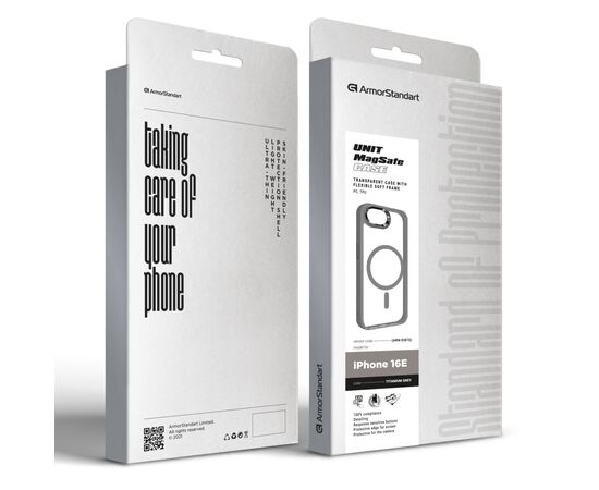 Чохол до мобільного телефона Armorstandart Unit MagSafe Apple iPhone 16e Titanium Grey (ARM83876), зображення 3