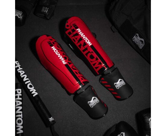 Защита голени и стопы Phantom Apex Striking Red S/M (PHSG2730-SM), изображение 9 Защита голени и стопы Phantom Apex Striking Red S/M (PHSG2730-SM), изображение 9