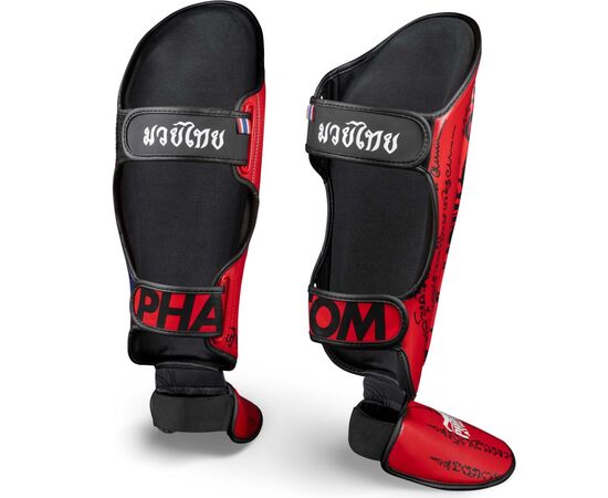 Защита голени и стопы Phantom Muay Thai Red S/M (PHSG2678-SM), изображение 2