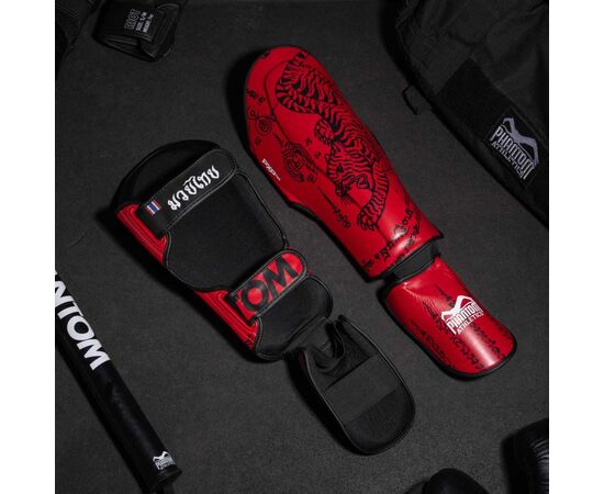 Защита голени и стопы Phantom Muay Thai Red S/M (PHSG2678-SM), изображение 3