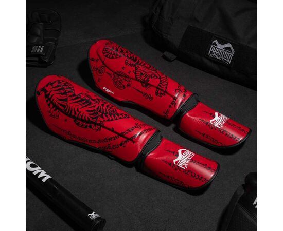 Защита голени и стопы Phantom Muay Thai Red S/M (PHSG2678-SM), изображение 5