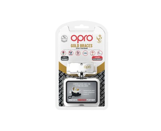 Капа Opro Gold Braces під брекети White/Gold (102506004) (Gold_Braces_Wh/Gold), изображение 10 Капа Opro Gold Braces під брекети White/Gold (102506004) (Gold_Braces_Wh/Gold), изображение 10