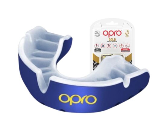 Капа Opro Gold Blue/Pearl (102504002) (Gold_Blue/Pearl)