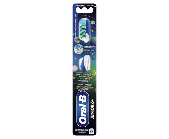 Детская зубная щетка Oral-B Junior 6-12 років М'якої жорсткості 1 шт (8700216749466), изображение 2 Детская зубная щетка Oral-B Junior 6-12 років М'якої жорсткості 1 шт (8700216749466), изображение 2