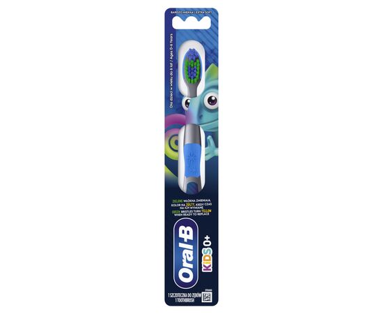 Детская зубная щетка Oral-B Kids 0+ років Екстрам'якої жорсткості 1 шт (8700216749497), изображение 2 Детская зубная щетка Oral-B Kids 0+ років Екстрам'якої жорсткості 1 шт (8700216749497), изображение 2
