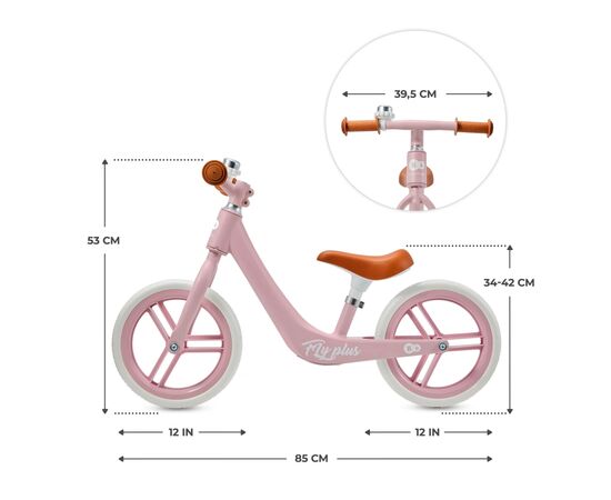 Беговел Kinderkraft Fly Plus Pink (KRFLPL00PNK0000) (5902533925414), изображение 7 Беговел Kinderkraft Fly Plus Pink (KRFLPL00PNK0000) (5902533925414), изображение 7