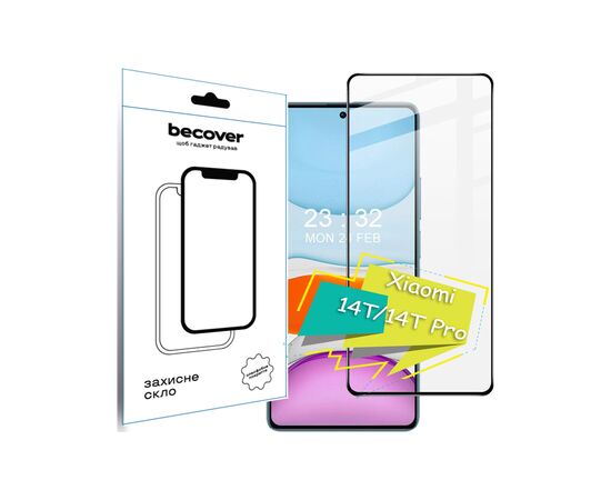 Скло захисне BeCover Xiaomi 14T/14T Pro Black (713322)