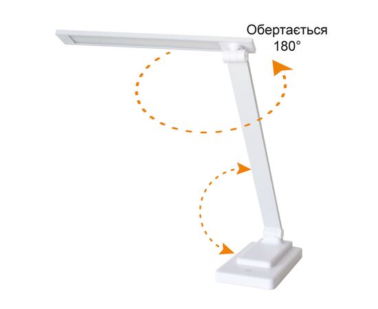Настольная лампа Євросвітло LED Ridy-10-2 10 Вт біла, изображение 7 Настольная лампа Євросвітло LED Ridy-10-2 10 Вт біла, изображение 7