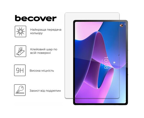 Стекло защитное BeCover Lenovo Idea Tab Pro 12.7" (713128), изображение 3 Стекло защитное BeCover Lenovo Idea Tab Pro 12.7" (713128), изображение 3