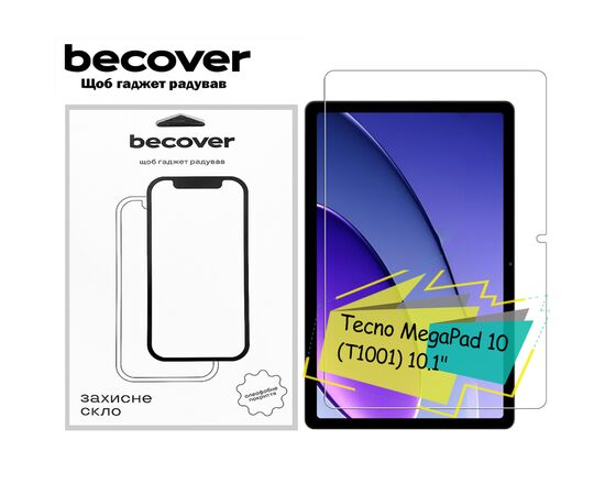 Скло захисне BeCover Tecno MegaPad 10 (T1001) 10.1" (713125)