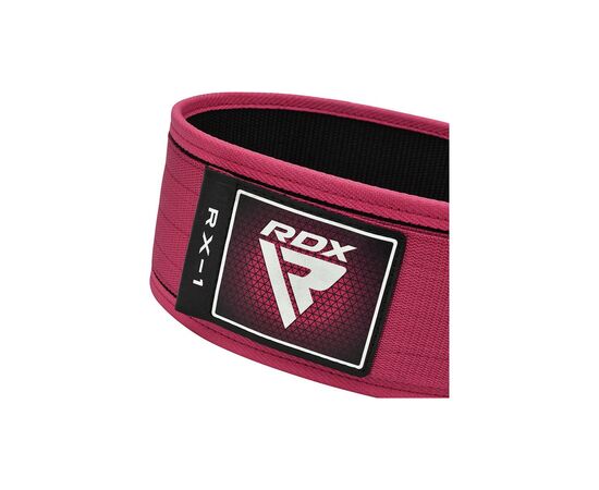 Атлетический пояс RDX RX1 Weight Lifting Belt Pink XS (WBS-RX1P-XS), изображение 3 Атлетический пояс RDX RX1 Weight Lifting Belt Pink XS (WBS-RX1P-XS), изображение 3