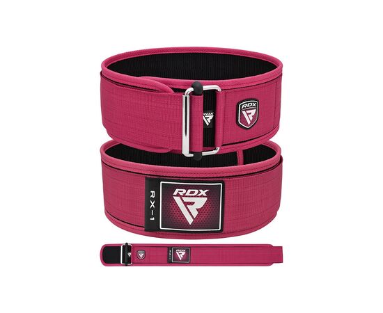 Атлетический пояс RDX RX1 Weight Lifting Belt Pink XS (WBS-RX1P-XS), изображение 4 Атлетический пояс RDX RX1 Weight Lifting Belt Pink XS (WBS-RX1P-XS), изображение 4