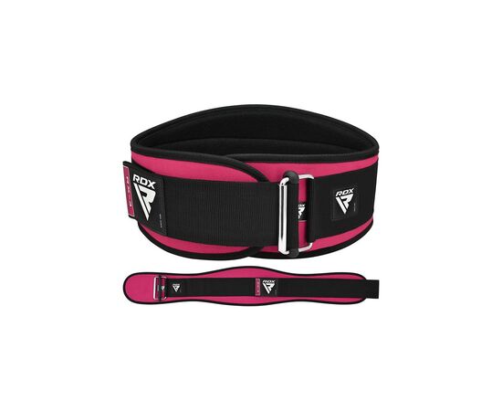 Атлетичний пояс RDX RX3 EVA Curve неопреновий Sharp Pink XS (WBE-RX3SP-XS)