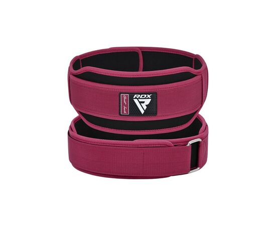 Атлетический пояс RDX RX5 Double Belt неопреновий Pink XS (WBD-RX5P-XS)