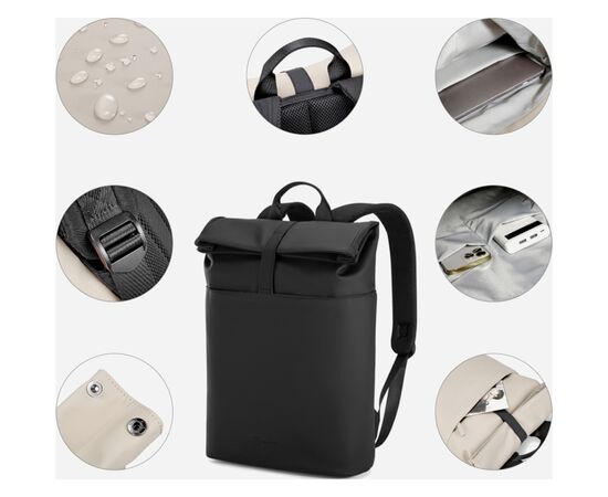 Рюкзак для ноутбука Tavialo 15.6" SUAVE TD15 black, 15L (222224010), изображение 5 Рюкзак для ноутбука Tavialo 15.6" SUAVE TD15 black, 15L (222224010), изображение 5