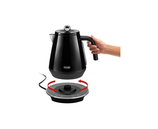 Электрочайник DeLonghi KBY 2011 BK (KBY2011BK), изображение 5 Электрочайник DeLonghi KBY 2011 BK (KBY2011BK), изображение 5