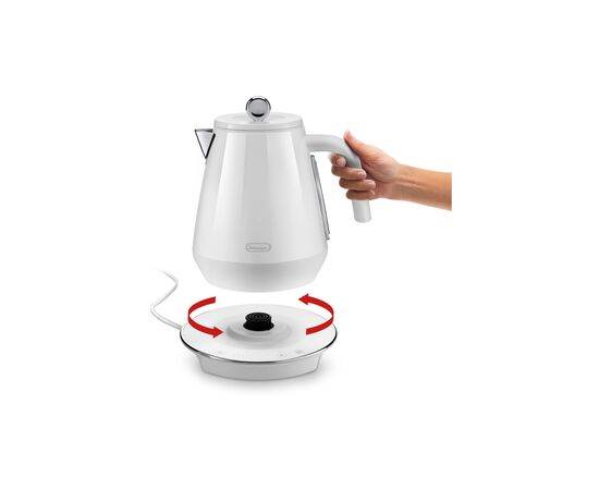 Электрочайник DeLonghi KBY 2011 W (KBY2011W), изображение 5 Электрочайник DeLonghi KBY 2011 W (KBY2011W), изображение 5