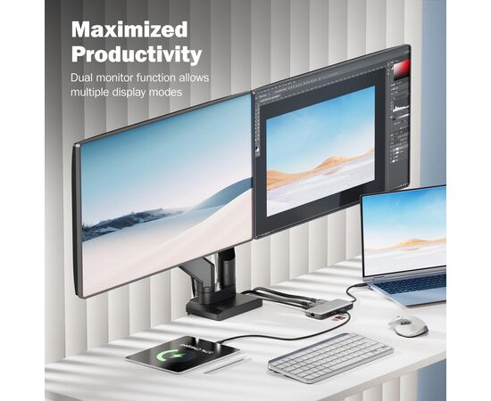 Порт-реплікатор Digitus USB-C > 2xHDMI/2xUSB-A/USB-C/SD/MicroSD/RJ54 (DA-70915), зображення 10 Порт-реплікатор Digitus USB-C > 2xHDMI/2xUSB-A/USB-C/SD/MicroSD/RJ54 (DA-70915), зображення 10