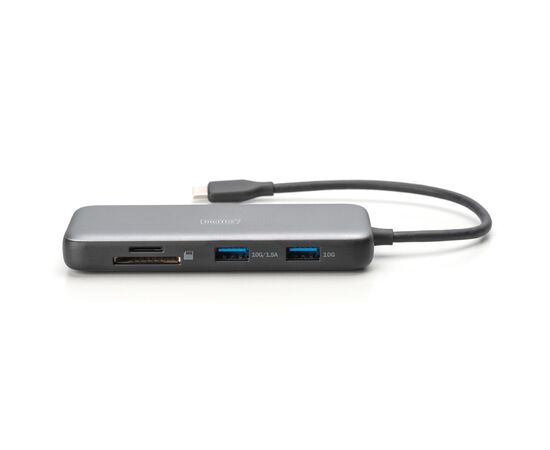 Порт-реплікатор Digitus USB-C > 2xHDMI/2xUSB-A/USB-C/SD/MicroSD/RJ54 (DA-70915), зображення 2 Порт-реплікатор Digitus USB-C > 2xHDMI/2xUSB-A/USB-C/SD/MicroSD/RJ54 (DA-70915), зображення 2