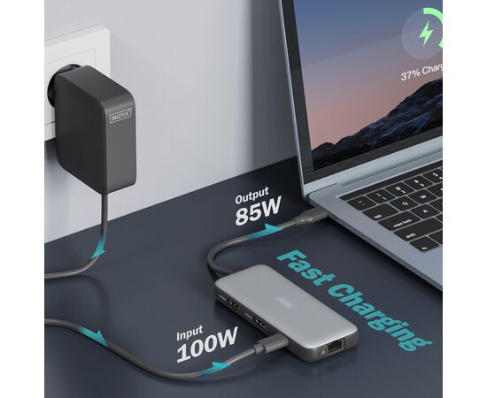 Порт-реплікатор Digitus USB-C > 2xHDMI/2xUSB-A/USB-C/SD/MicroSD/RJ54 (DA-70915), зображення 9 Порт-реплікатор Digitus USB-C > 2xHDMI/2xUSB-A/USB-C/SD/MicroSD/RJ54 (DA-70915), зображення 9