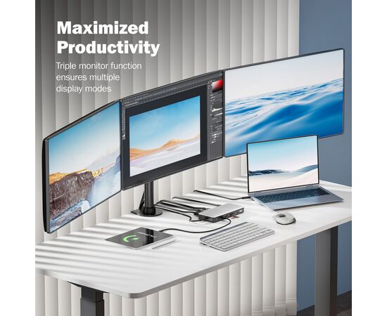 Порт-реплікатор Digitus USB-C > 2xHDMI/DP/2xUSB-A/USB-C/SD/MicroSD/RJ54/DC/Audio (DA-70917), зображення 11 Порт-реплікатор Digitus USB-C > 2xHDMI/DP/2xUSB-A/USB-C/SD/MicroSD/RJ54/DC/Audio (DA-70917), зображення 11