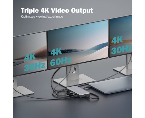 Порт-реплікатор Digitus USB-C > 2xHDMI/DP/2xUSB-A/USB-C/SD/MicroSD/RJ54/DC/Audio (DA-70917), зображення 8 Порт-реплікатор Digitus USB-C > 2xHDMI/DP/2xUSB-A/USB-C/SD/MicroSD/RJ54/DC/Audio (DA-70917), зображення 8