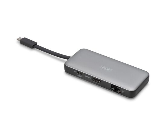 Порт-реплікатор Digitus USB-C > HDMI/2xUSB-A/USB-C/SD/MicroSD/RJ54 (DA-70914), зображення 2 Порт-реплікатор Digitus USB-C > HDMI/2xUSB-A/USB-C/SD/MicroSD/RJ54 (DA-70914), зображення 2