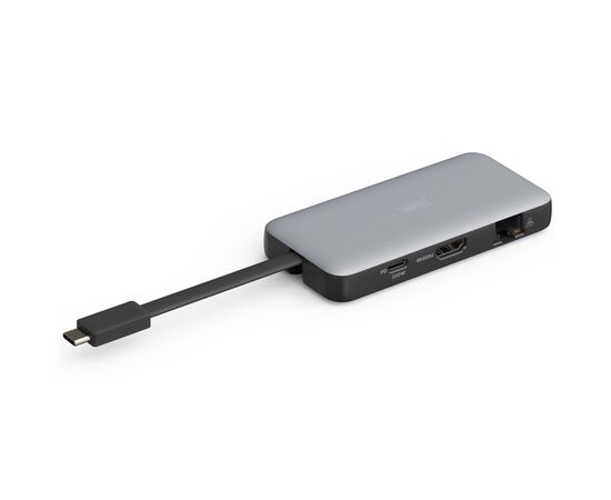 Порт-реплікатор Digitus USB-C > HDMI/2xUSB-A/USB-C/SD/MicroSD/RJ54 (DA-70914)