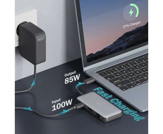 Порт-реплікатор Digitus USB-C > HDMI/2xUSB-A/USB-C/SD/MicroSD/RJ54, Travel (DA-70916), зображення 9 Порт-реплікатор Digitus USB-C > HDMI/2xUSB-A/USB-C/SD/MicroSD/RJ54, Travel (DA-70916), зображення 9