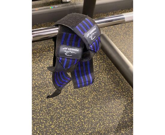Бинт для спорта PowerPlay 3081 Gym WristT Wraps Чорно-Сині (PP_3081_Blue), изображение 7