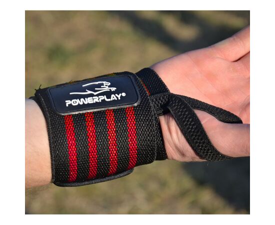 Бинт для спорта PowerPlay 3081 Gym WristT Wraps Чорно-Червоні (PP_3081_Red), изображение 9 Бинт для спорта PowerPlay 3081 Gym WristT Wraps Чорно-Червоні (PP_3081_Red), изображение 9