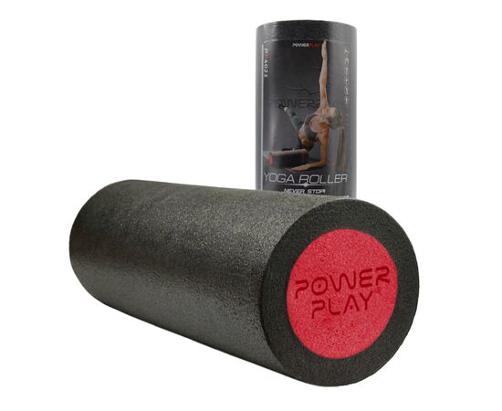 Масажный ролик PowerPlay 4021 Fitness Roller 45x15см Чорно-червоний (PP_4021_Bl/Red_(45*15)), изображение 2 Масажный ролик PowerPlay 4021 Fitness Roller 45x15см Чорно-червоний (PP_4021_Bl/Red_(45*15)), изображение 2