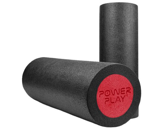 Масажный ролик PowerPlay 4021 Fitness Roller 45x15см Чорно-червоний (PP_4021_Bl/Red_(45*15))