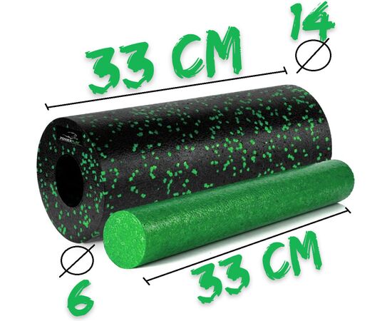 Масажный ролик PowerPlay PP-4348 2 in 1 EPP Foam Roller 33x14см Чорно/Зелений (PP_4348_Green_(33*14)), изображение 10 Масажный ролик PowerPlay PP-4348 2 in 1 EPP Foam Roller 33x14см Чорно/Зелений (PP_4348_Green_(33*14)), изображение 10