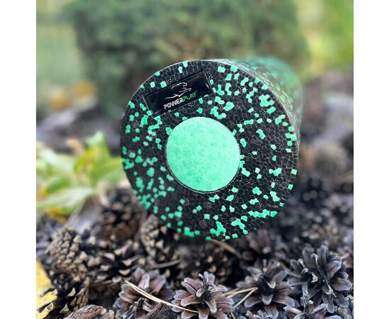 Масажный ролик PowerPlay PP-4348 2 in 1 EPP Foam Roller 33x14см Чорно/Зелений (PP_4348_Green_(33*14)), изображение 4 Масажный ролик PowerPlay PP-4348 2 in 1 EPP Foam Roller 33x14см Чорно/Зелений (PP_4348_Green_(33*14)), изображение 4