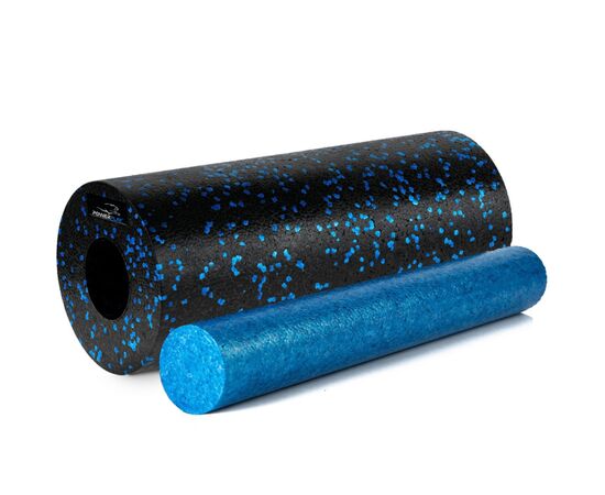 Масажний ролик PowerPlay PP-4348 2 in 1 EPP Foam Roller 33x14см Чорно/Синій (PP_4348_Blue_(33*14))