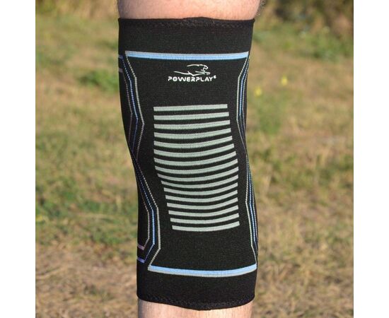Фиксатор колена PowerPlay PP-4099 Knee SupportЧорно/Сині S/M (PP_4099_S/M_Bl/Blue), изображение 7