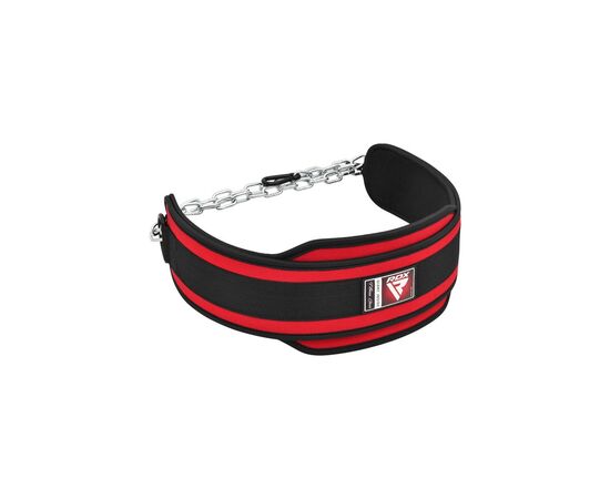 Утяжелитель RDX Пояс з ланцюгом T7 Pro Dipping Belt 2 Layer Red (WDB-T7R), изображение 2 Утяжелитель RDX Пояс з ланцюгом T7 Pro Dipping Belt 2 Layer Red (WDB-T7R), изображение 2